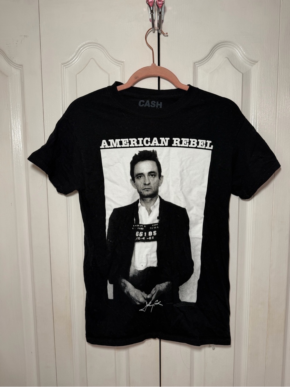 Ash Black 'American Rebel' Johnny Cash Graphic Tee